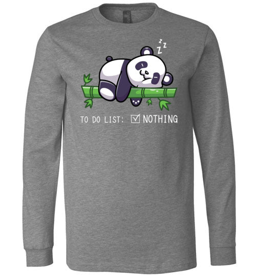 Panda To Do List Long Sleeve