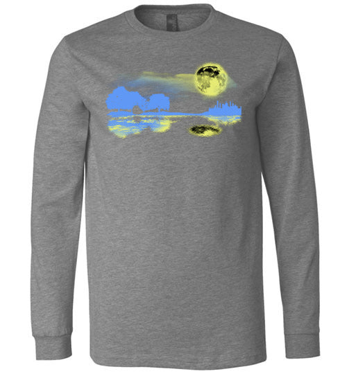 Guitar Sunset Canvas Long Sleeve