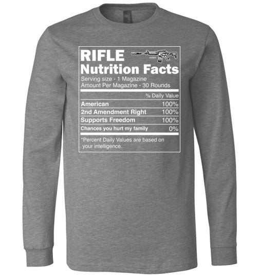 Gun Rifle Nutrition Facts Long Sleeve