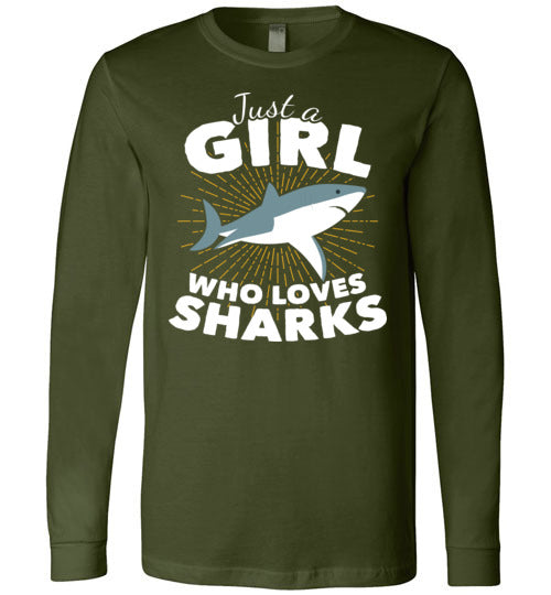 Just A Girl Who Loves Sharks Long Sleeve