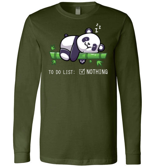 Panda To Do List Long Sleeve