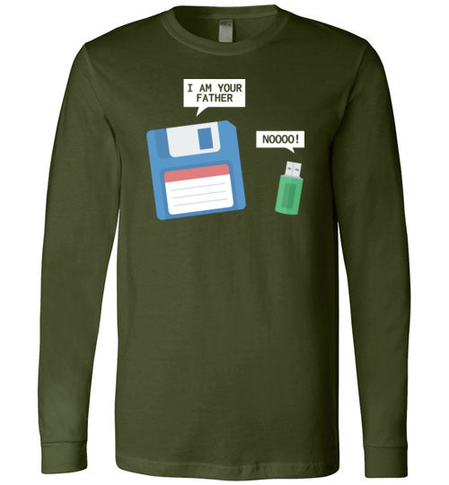 USB Floppy Disk Father Son Long Sleeve