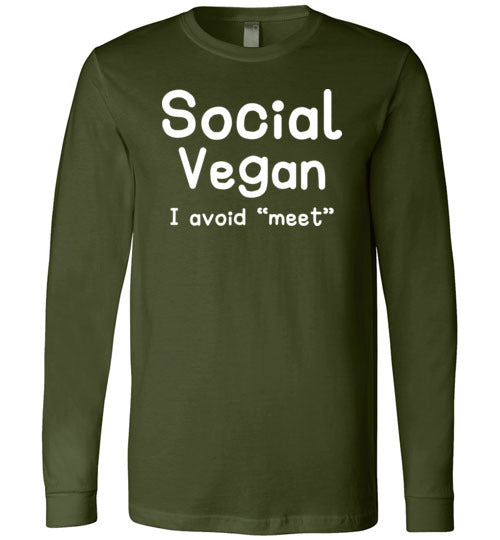 Social Vegan Avoid Meet Long Sleeve