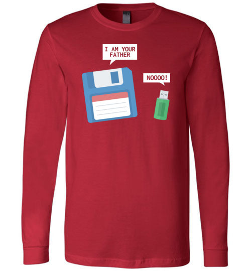USB Floppy Disk Father Son Long Sleeve