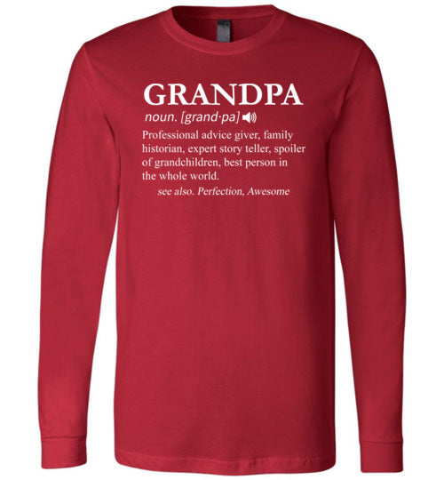 Grandpa Definition Long Sleeve