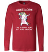 Aunticorn Unicorn Aunt Long Sleeve