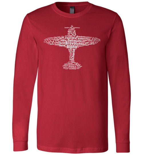 Aviation Alphabet Flying Pilot Long Sleeve