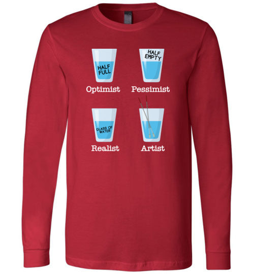 Optimist Pessimist Artist Long Sleeve
