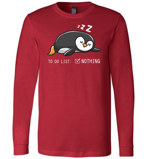 Penguin To Do List Long Sleeve