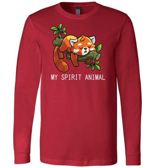 Lazy Red Panda Spirit Animal Long Sleeve