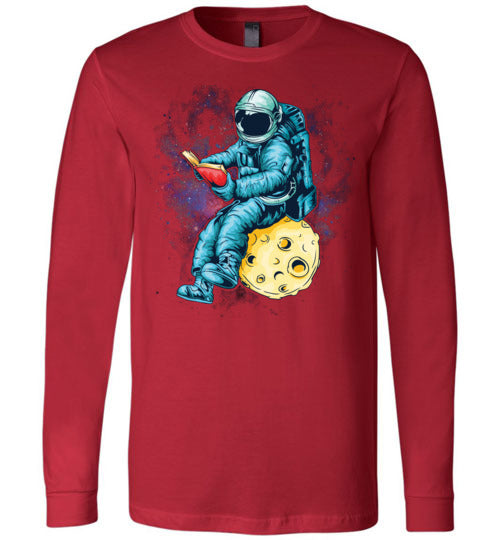 Astronaut Reading Space Long Sleeve