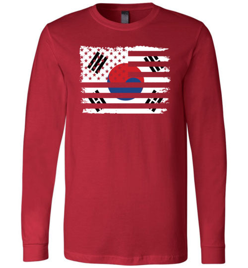 South Korean American Flag Long Sleeve