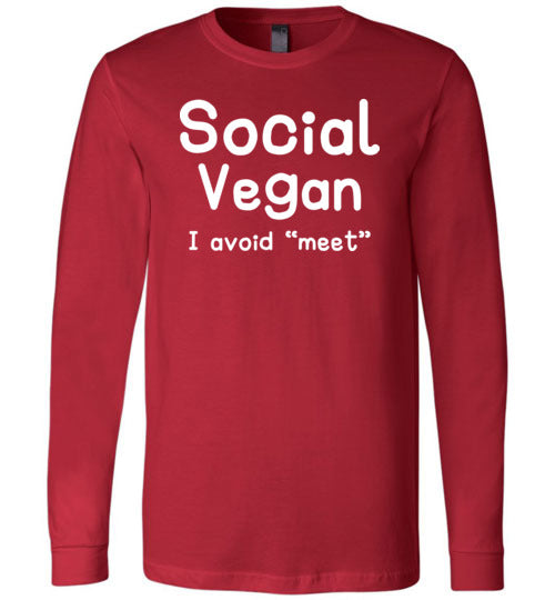 Social Vegan Avoid Meet Long Sleeve