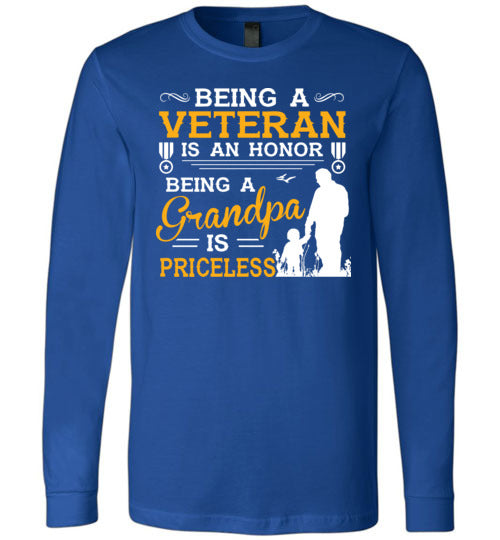 Veteran Grandpa Priceless Long Sleeve