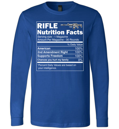 Gun Rifle Nutrition Facts Long Sleeve