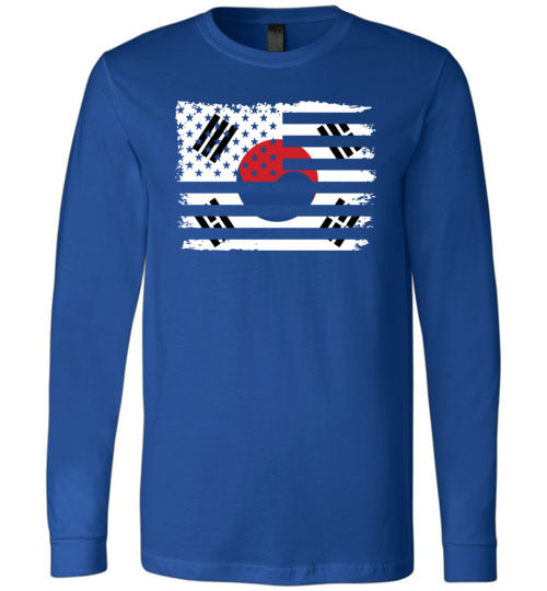 South Korean American Flag Long Sleeve