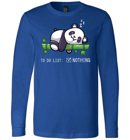 Panda To Do List Long Sleeve