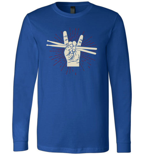 Drummer Drum Rock Hand Long Sleeve
