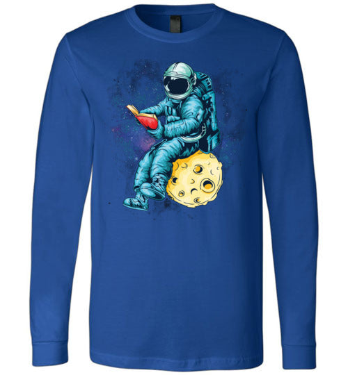 Astronaut Reading Space Long Sleeve