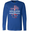 American Grown With Norwegian Roots Long Sleeve