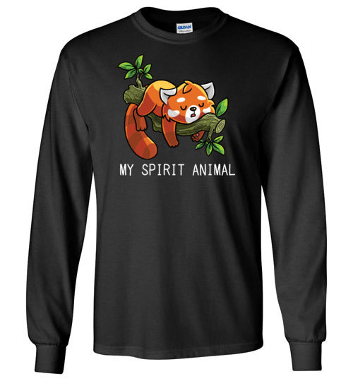 Lazy Red Panda Spirit Animal Long Sleeve