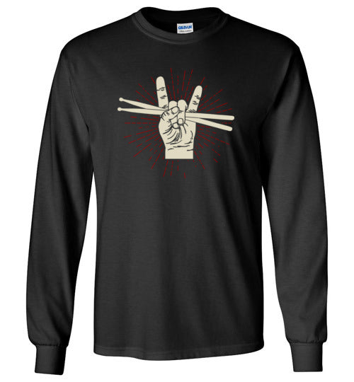 Drummer Drum Rock Hand Long Sleeve
