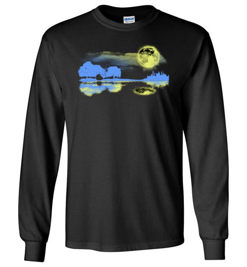 Guitar Sunset Canvas Long Sleeve