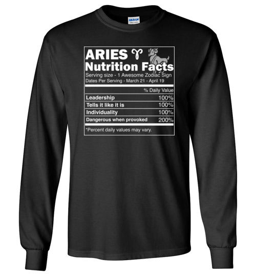 Aries Nutrition Facts Long Sleeve