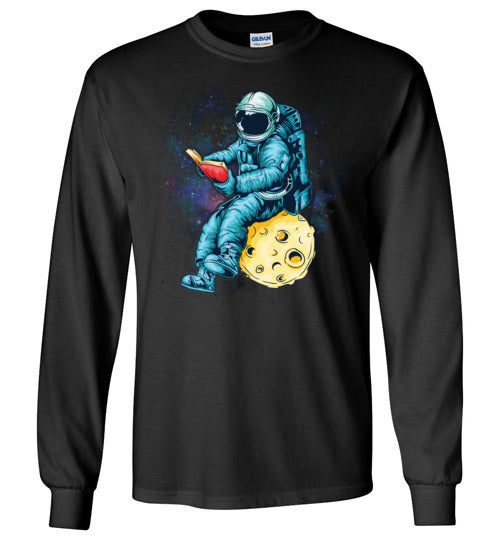Astronaut Reading Space Long Sleeve