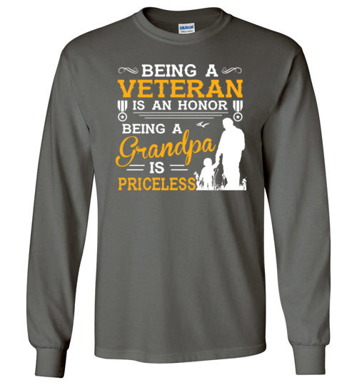 Veteran Grandpa Priceless Long Sleeve