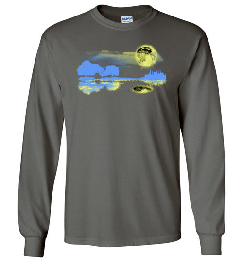 Guitar Sunset Canvas Long Sleeve