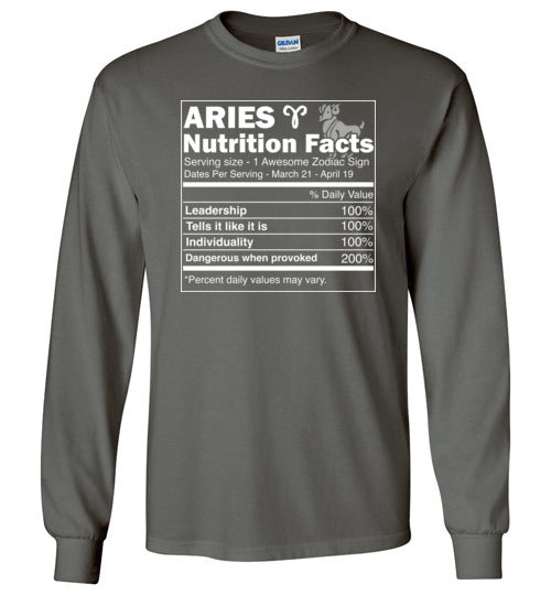 Aries Nutrition Facts Long Sleeve