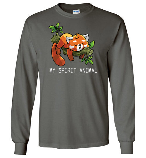 Lazy Red Panda Spirit Animal Long Sleeve