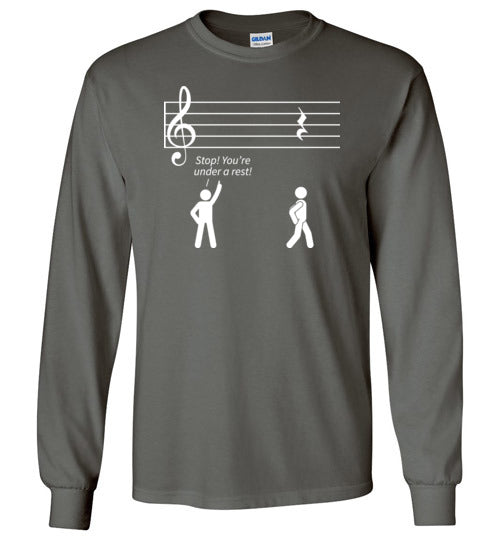 Music Stop Under A Rest Long Sleeve