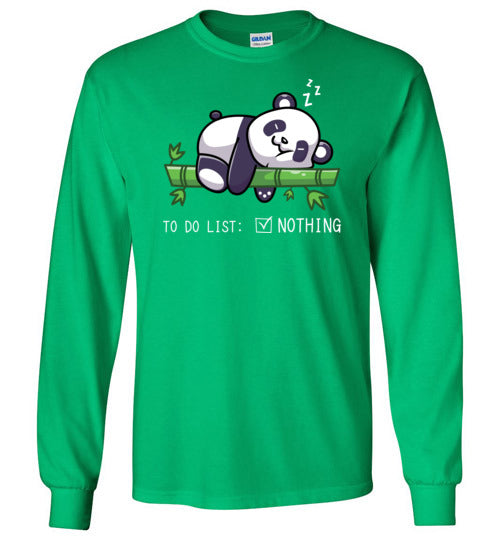 Panda To Do List Long Sleeve