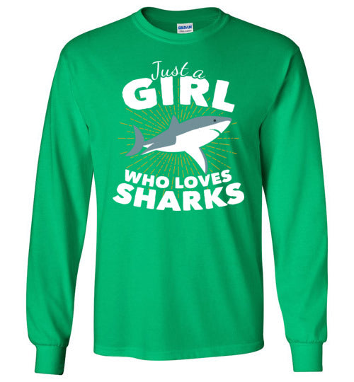 Just A Girl Who Loves Sharks Long Sleeve