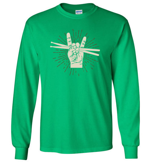 Drummer Drum Rock Hand Long Sleeve