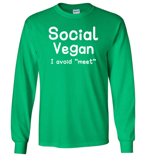 Social Vegan Avoid Meet Long Sleeve