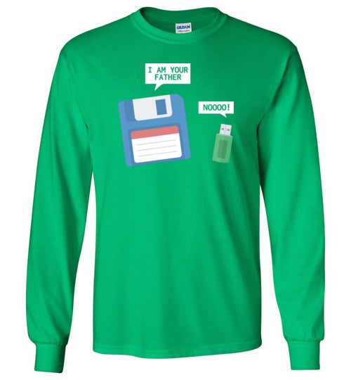 USB Floppy Disk Father Son Long Sleeve