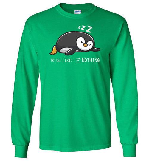 Penguin To Do List Long Sleeve