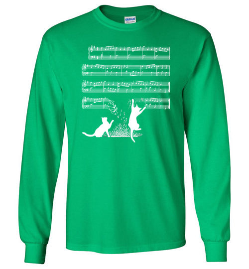 Cats And Sheet Music Long Sleeve