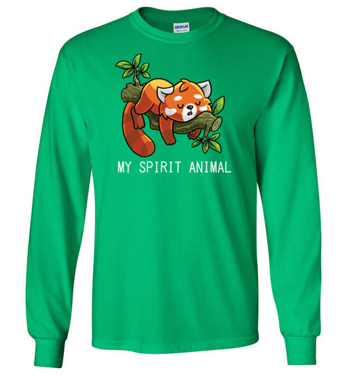 Lazy Red Panda Spirit Animal Long Sleeve