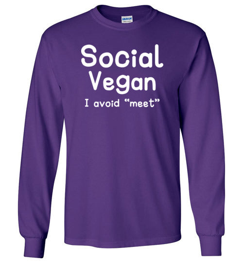 Social Vegan Avoid Meet Long Sleeve