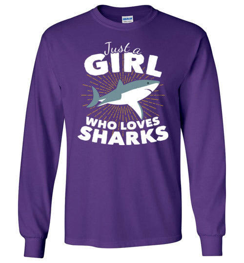 Just A Girl Who Loves Sharks Long Sleeve