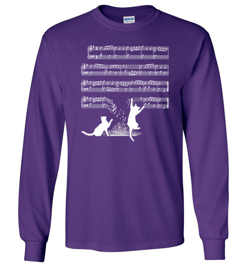 Cats And Sheet Music Long Sleeve