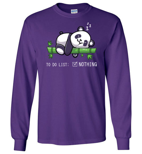 Panda To Do List Long Sleeve