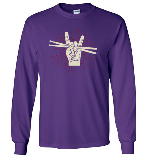 Drummer Drum Rock Hand Long Sleeve