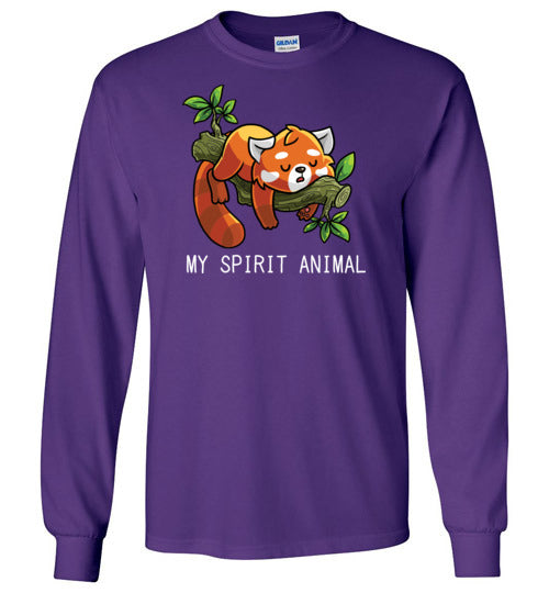 Lazy Red Panda Spirit Animal Long Sleeve