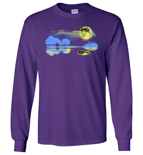 Guitar Sunset Canvas Long Sleeve