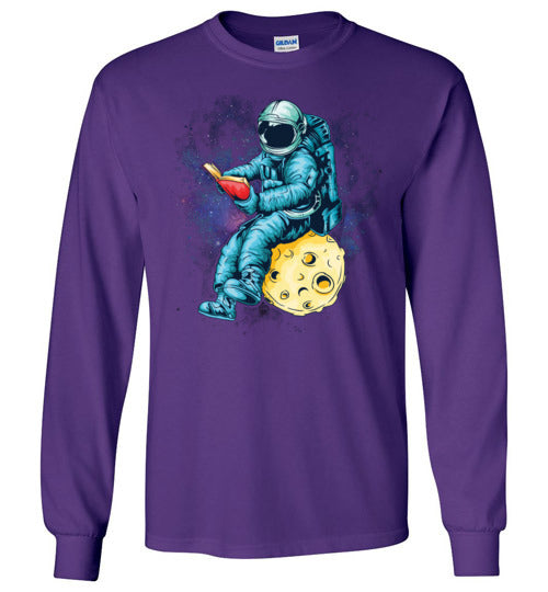 Astronaut Reading Space Long Sleeve